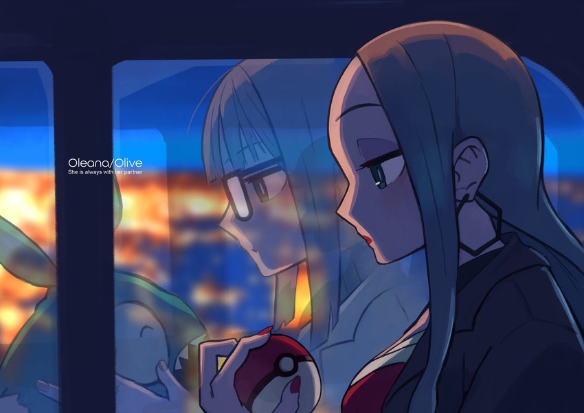 oleana and trubbish (pokemon and 1 more) drawn by katsu_(katsupainter)