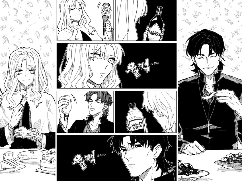 kotomine kirei and caren hortensia (fate and 2 more) drawn by durumi_(4ofo1nf43kuvxkl)