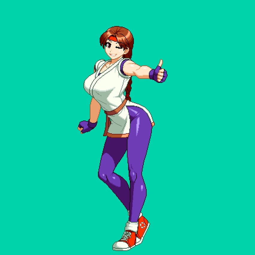 yuri sakazaki (the king of fighters and 1 more) drawn by aoi_ship