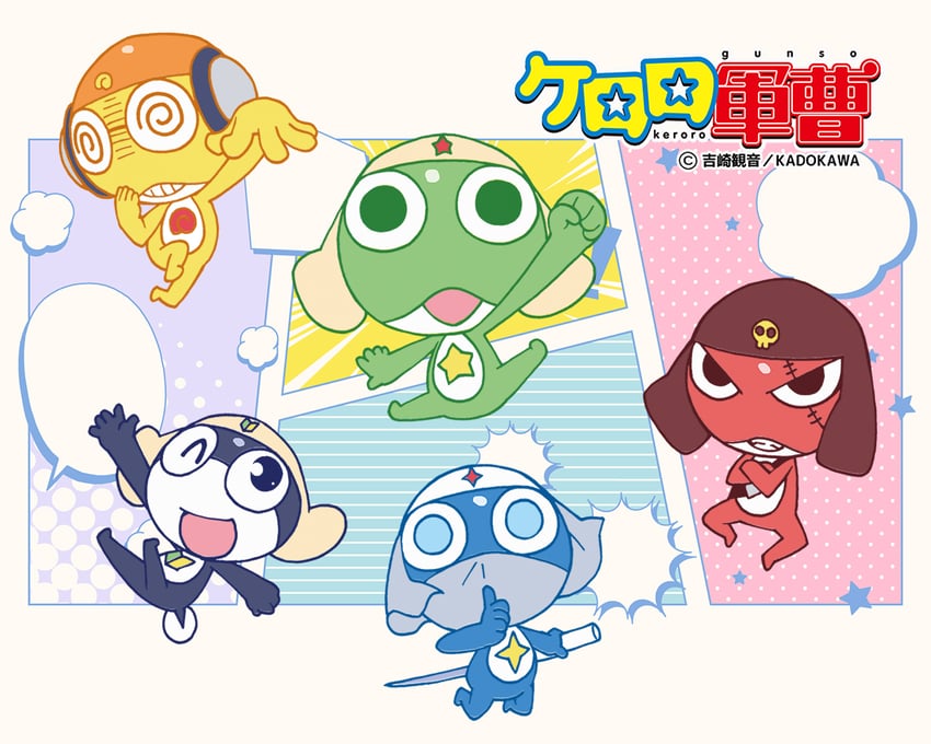 keroro, giroro, tamama, kururu, and dororo (keroro gunsou) drawn by yoshizaki_mine