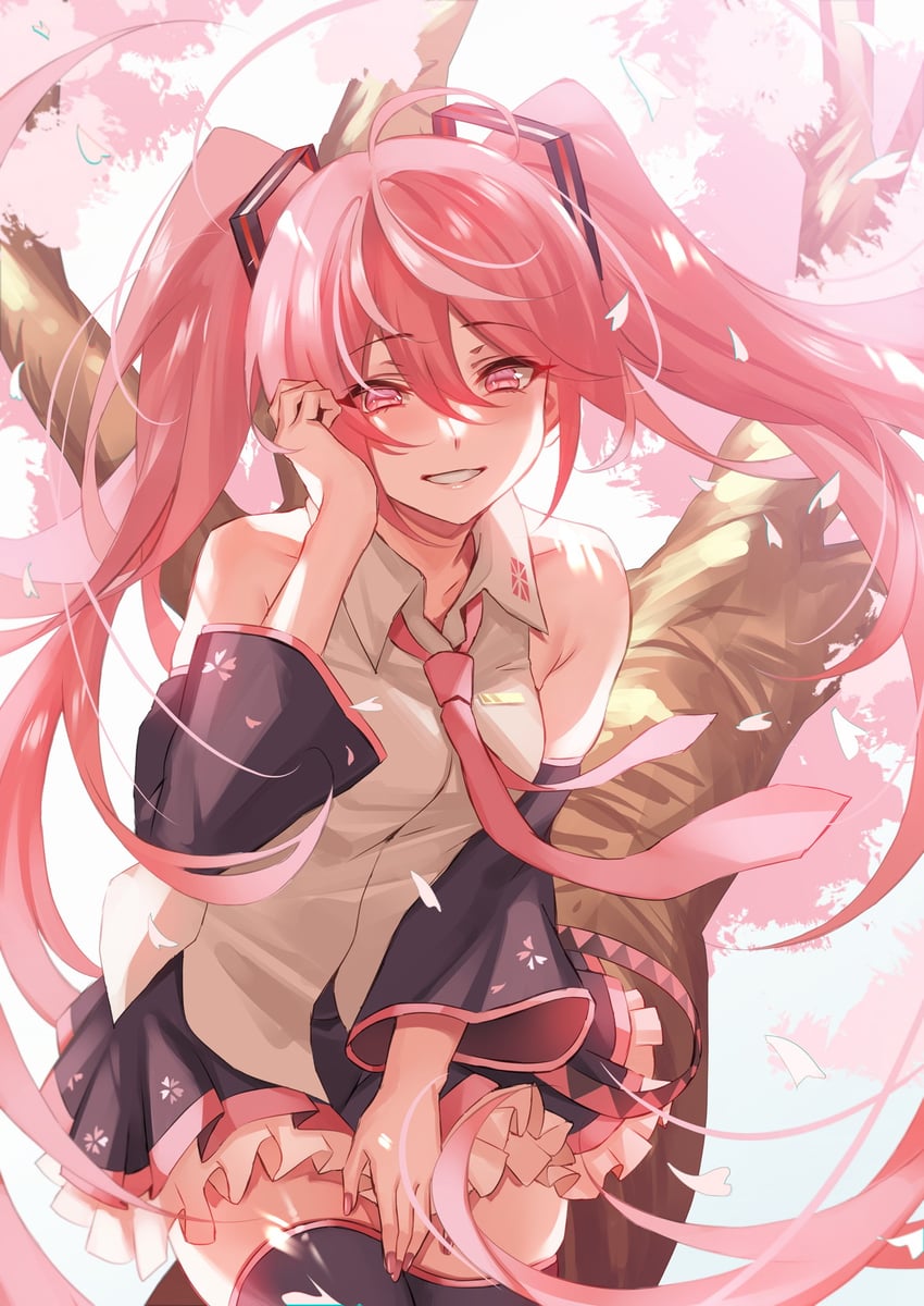 hatsune miku and sakura miku (vocaloid) drawn by inue_ao
