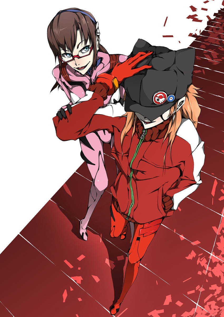 souryuu asuka langley and makinami mari illustrious (neon genesis evangelion and 2 more) drawn by 138nakura