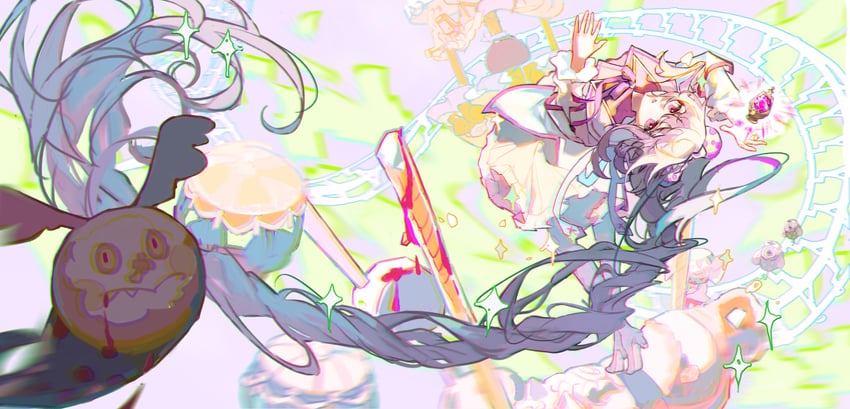 akemi homura and charlotte (mahou shoujo madoka magica) drawn by chaaarity