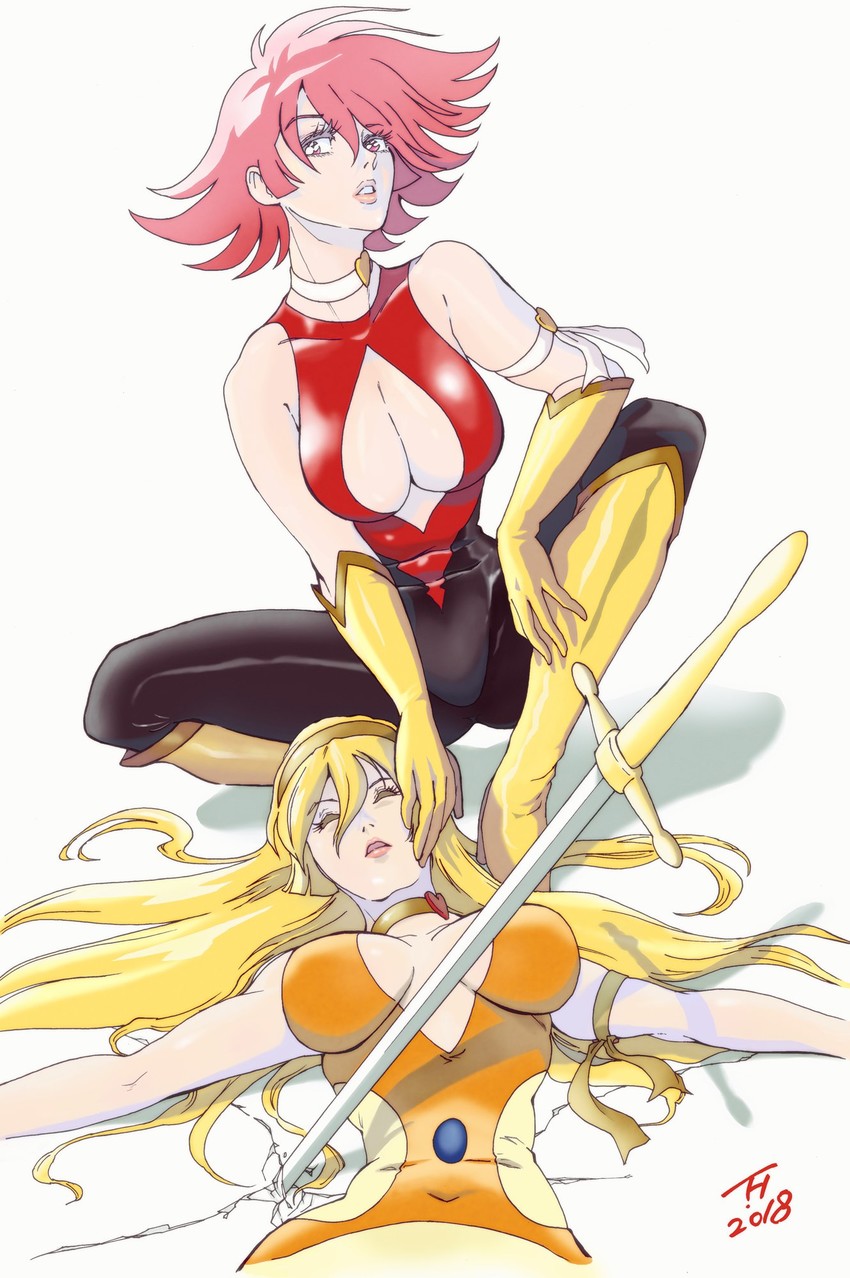 cutie honey and kisaragi honey (cutie honey) drawn by kujira_gunsou