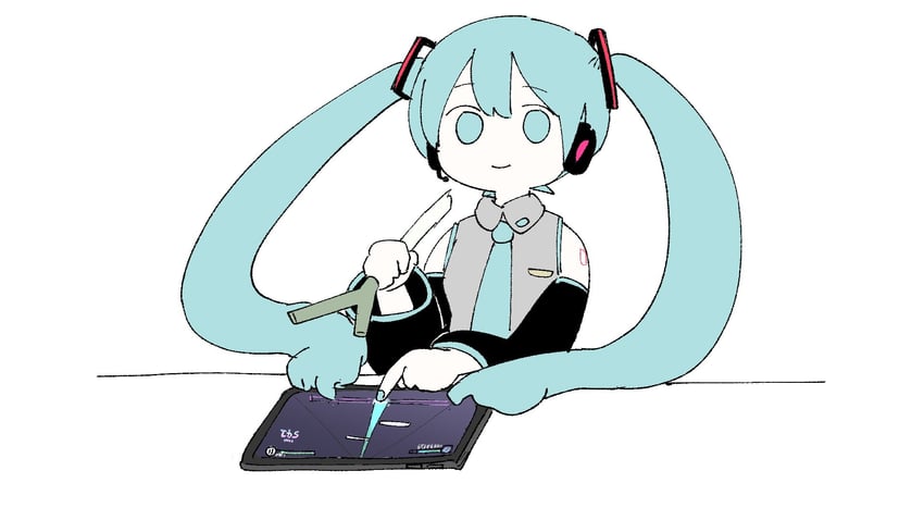 hatsune miku (vocaloid and 2 more) drawn by iyowa_(igusuri_please)