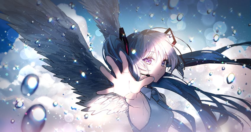 hatsune miku (vocaloid) drawn by kika