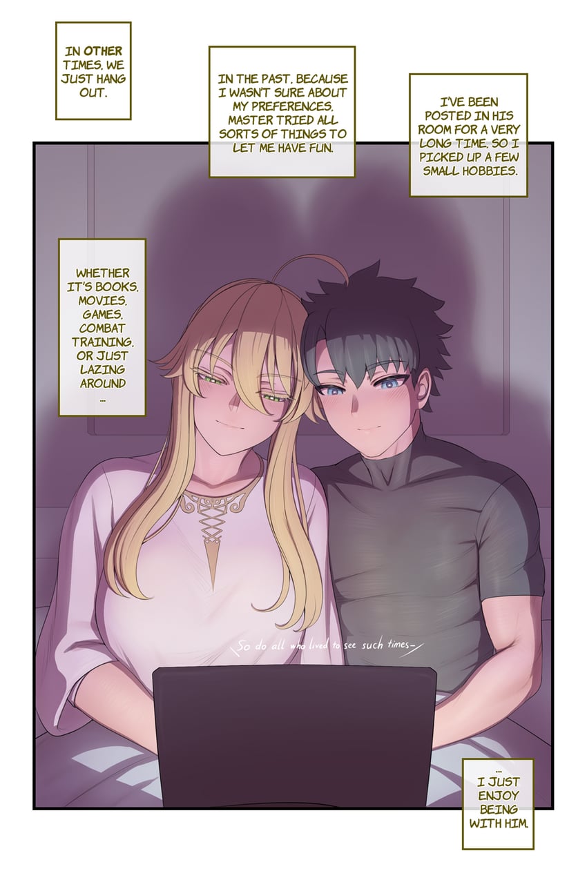 artoria pendragon and fujimaru ritsuka (fate and 1 more) drawn by lvl_(sentrythe2310)