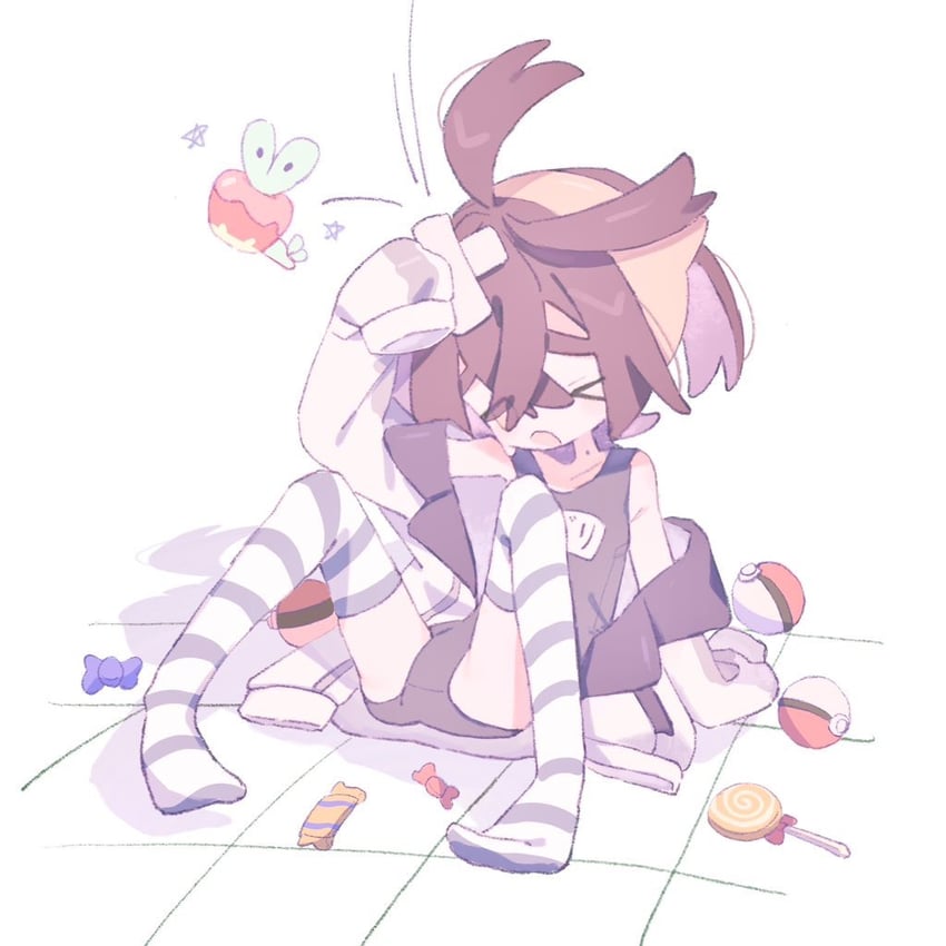 kieran and applin (pokemon and 1 more) drawn by r127125