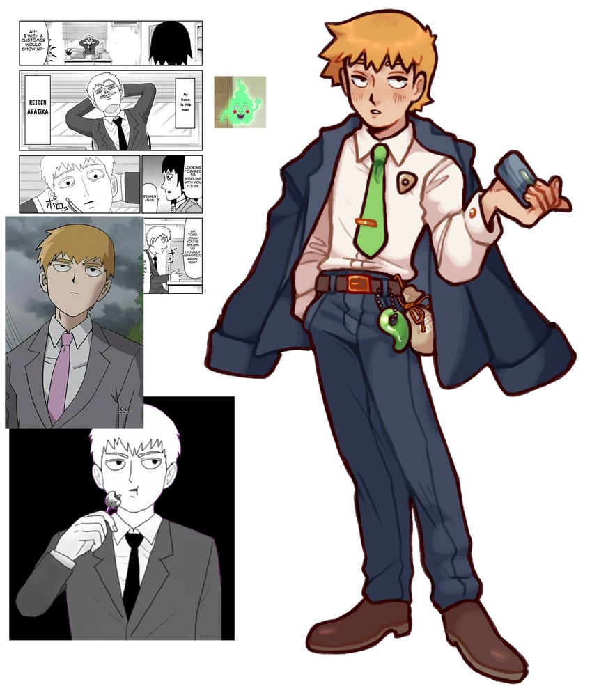 reigen arataka (mob psycho 100) drawn by websmunks