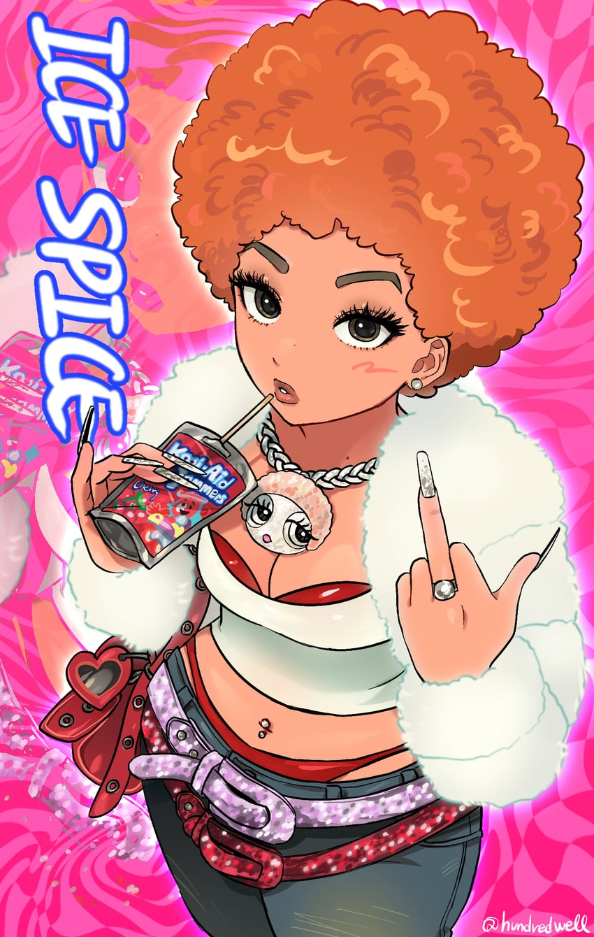 ice spice (real life and 2 more) drawn by 100_(hundredwell)