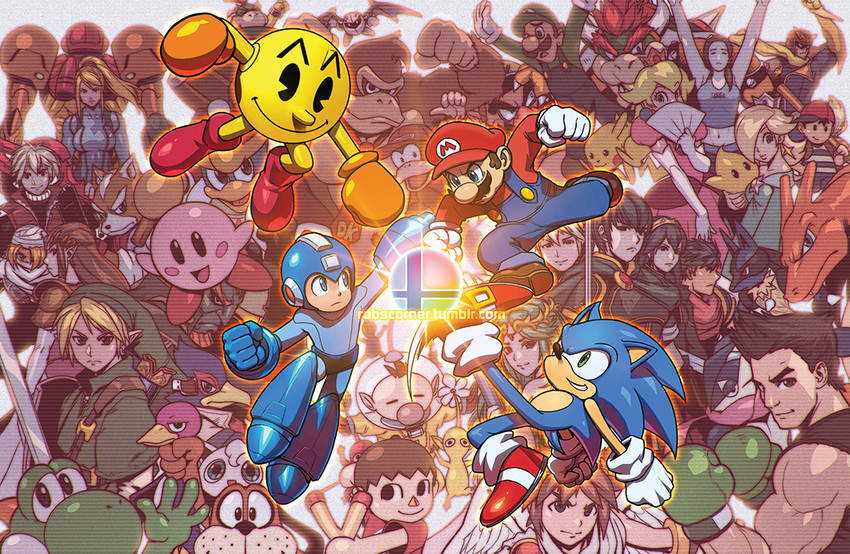 link, pikachu, princess zelda, kirby, princess peach, and 43 more (pokemon and 31 more) drawn by robaato