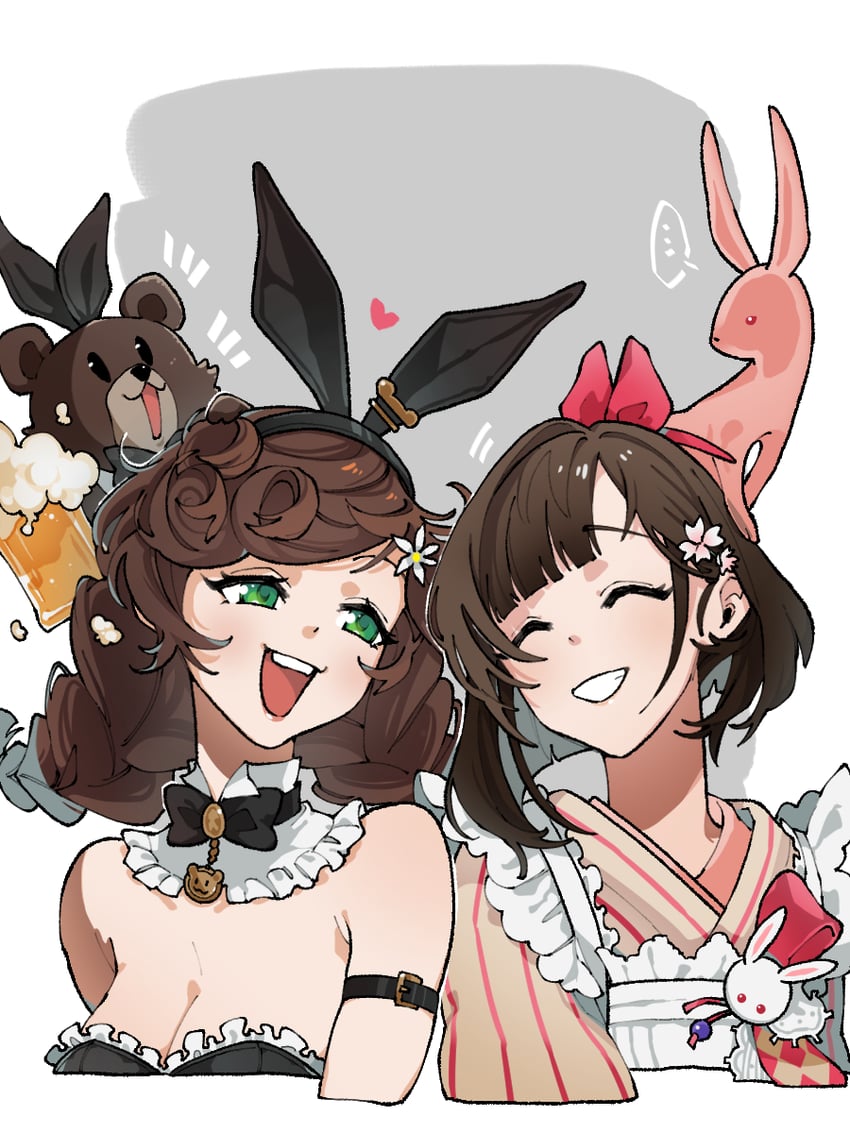 satsuki and bunny bunny (reverse:1999) drawn by kaeru_(uj26cobrsv)