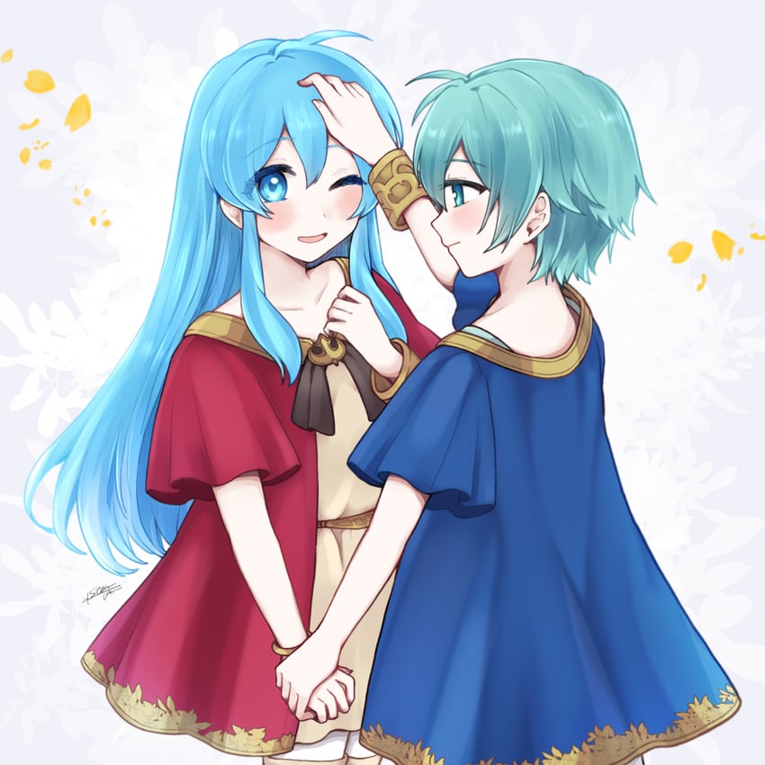 eirika and ephraim (fire emblem and 2 more) drawn by misato_hao