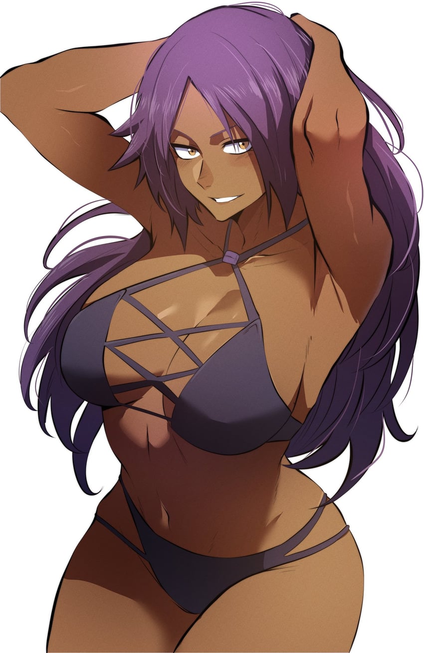 shihouin yoruichi (bleach and 1 more) drawn by thatamaan