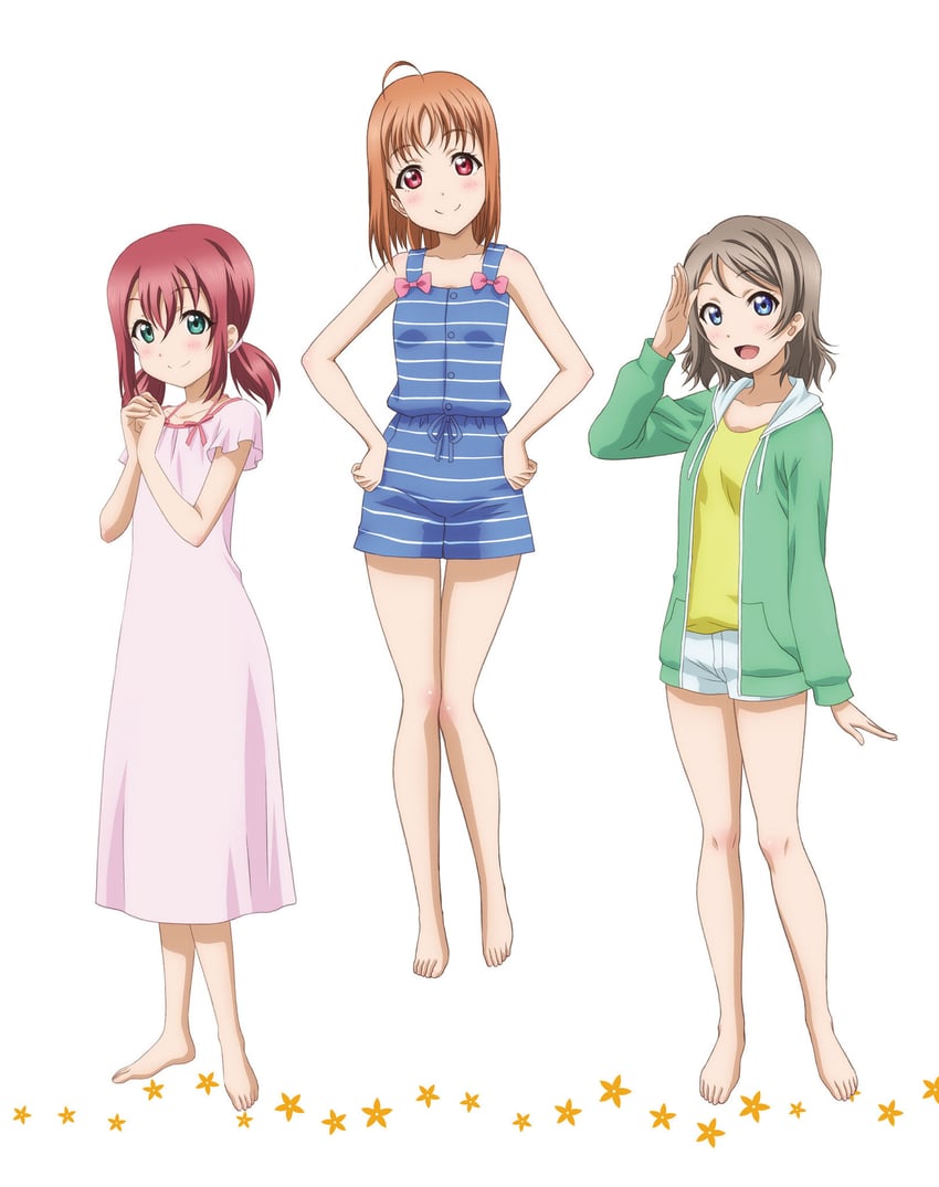 watanabe you, takami chika, and kurosawa ruby (love live! and 1 more)