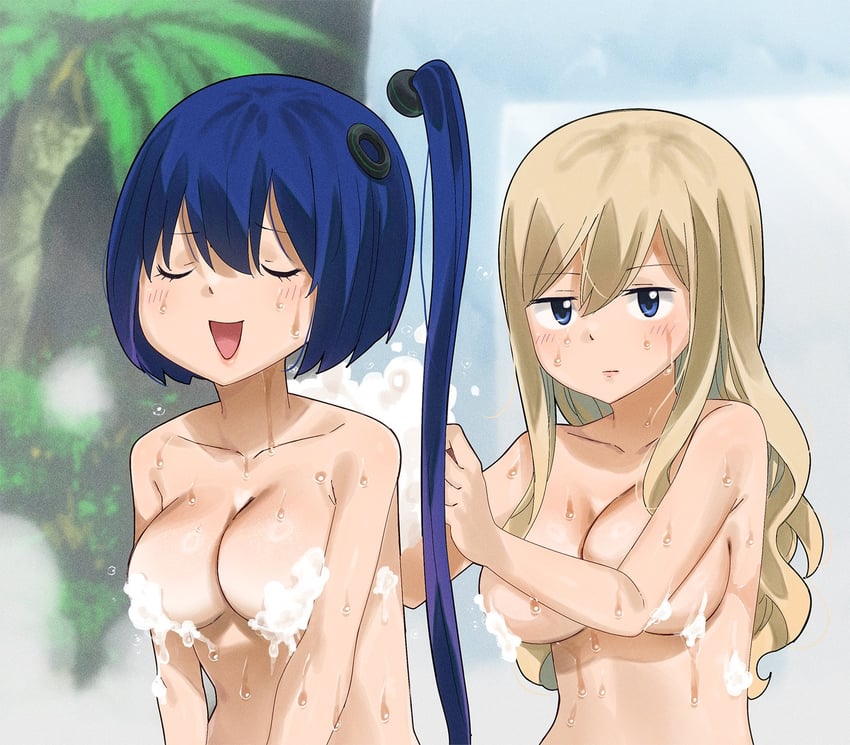 rebecca bluegarden and labilia christy (eden's zero) drawn by gaston18