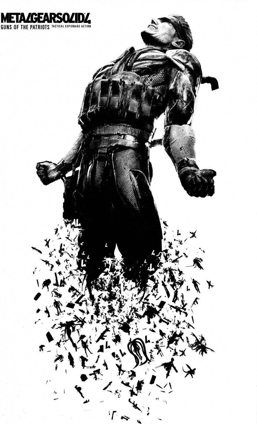 solid snake, old snake, and vulcan raven (metal gear and 2 more)