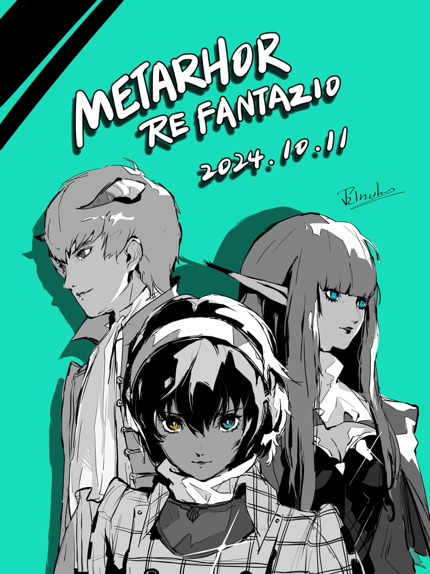 protagonist, hulkenberg, and strohl (metaphor: refantazio) drawn by user_rxtw4424