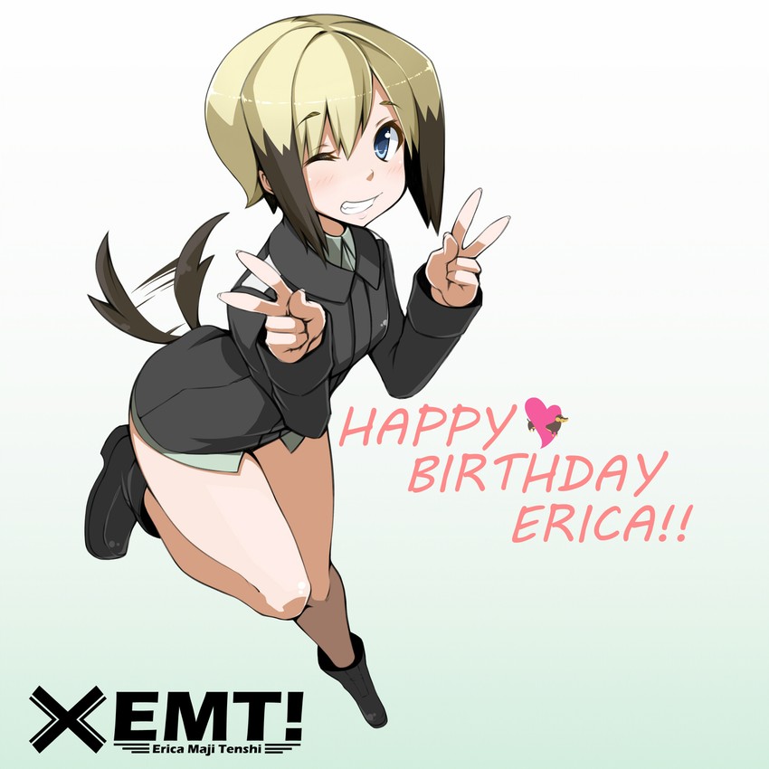 erica hartmann (world witches series and 1 more) drawn by shokuen_shiwe