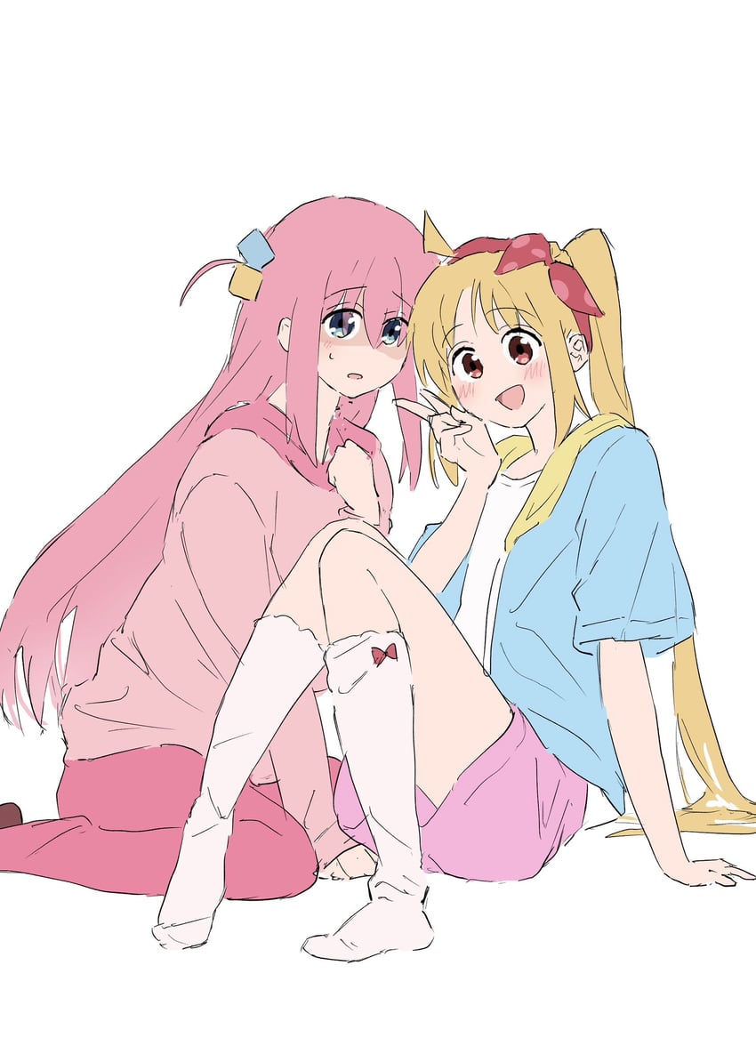 gotoh hitori and ijichi nijika (bocchi the rock!) drawn by ookiiayu