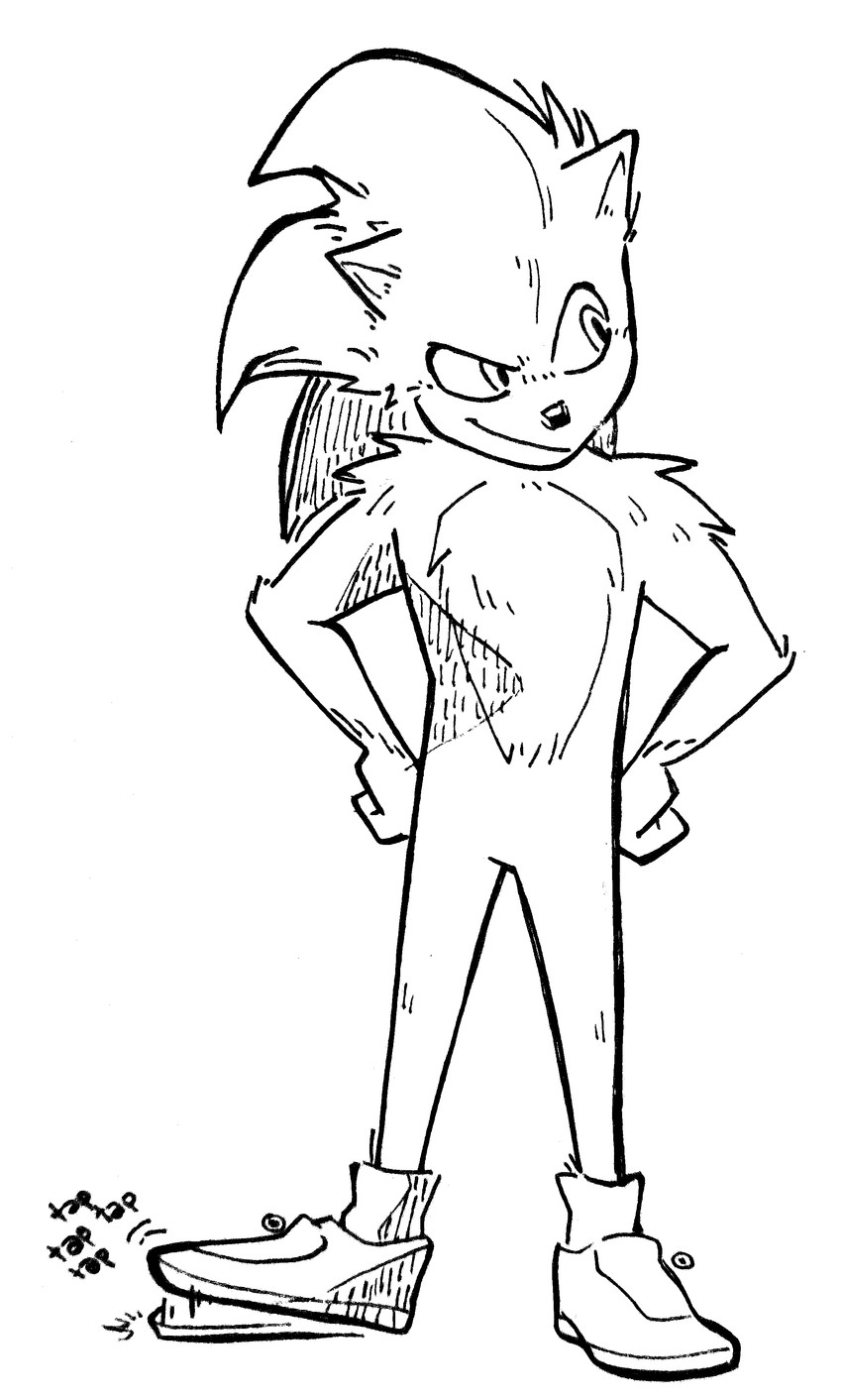 sonic the hedgehog (sonic and 1 more) drawn by hailey_lain