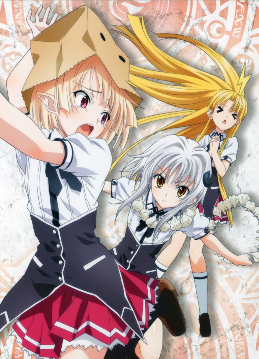 toujou koneko, asia argento, and gasper vladi (high school dxd)