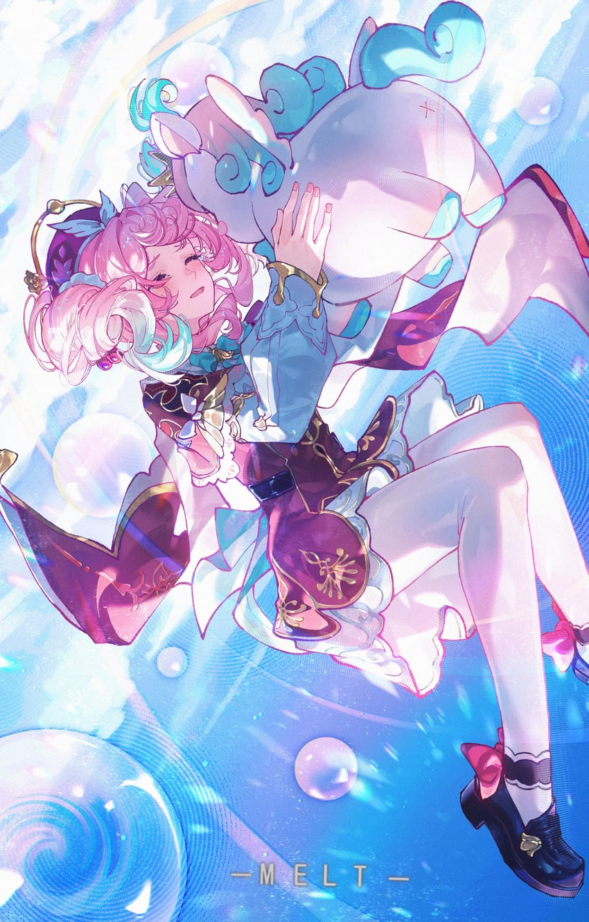 hyacine and little ica (honkai and 1 more) drawn by meirong