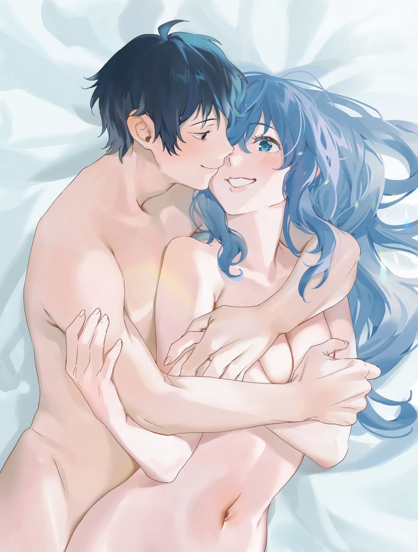 nanami minami and tomozaki fumiya (jaku-chara tomozaki-kun) drawn by sunao_(souis)