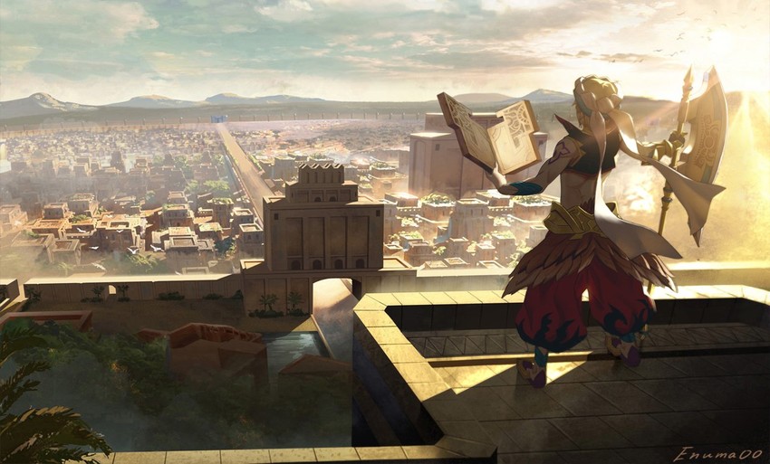 gilgamesh (fate and 1 more) drawn by aora