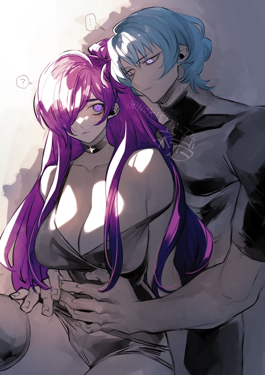 male byleth and female shez (fire emblem and 2 more) drawn by negiwo