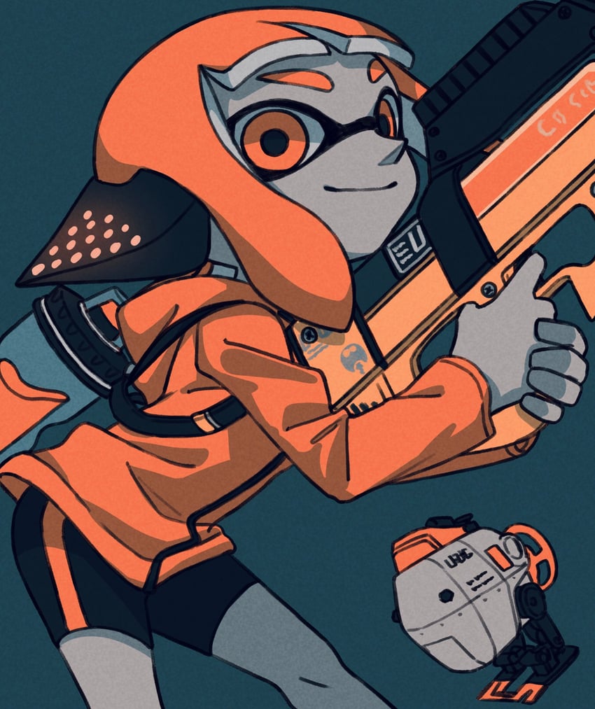 agent 4 (splatoon and 1 more) drawn by oka_kabe