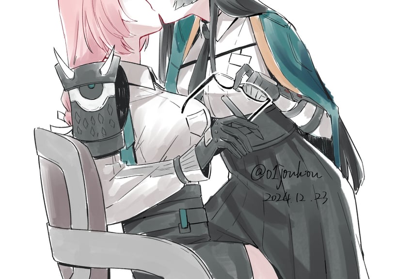 hoshimi miyabi and tsukishiro yanagi (zenless zone zero) drawn by jouhou