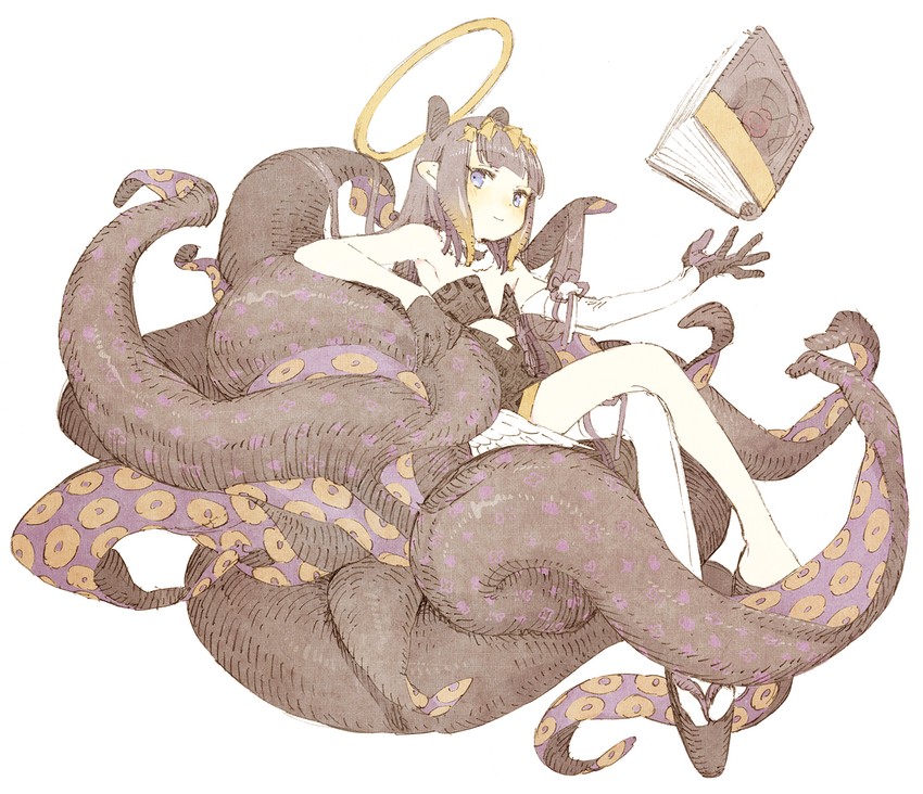 ninomae ina'nis and ao-chan (hololive and 1 more) drawn by abara_heiki