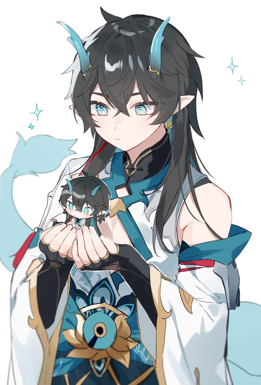 dan heng (honkai and 1 more) drawn by mokyuko