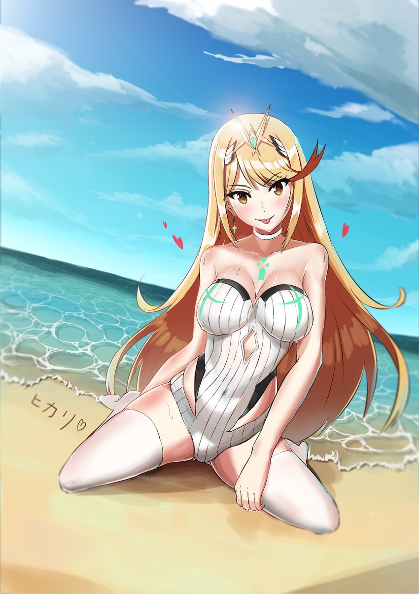 mythra (xenoblade chronicles and 1 more) drawn by aerbeisi2012