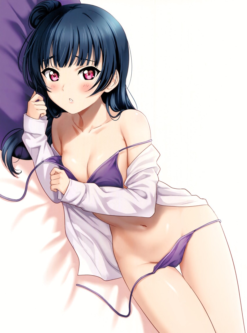 tsushima yoshiko (love live! and 1 more) drawn by sankuro_(agoitei)