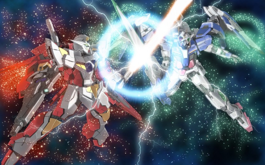 00 gundam and reborns gundam (gundam and 1 more) drawn by zefai