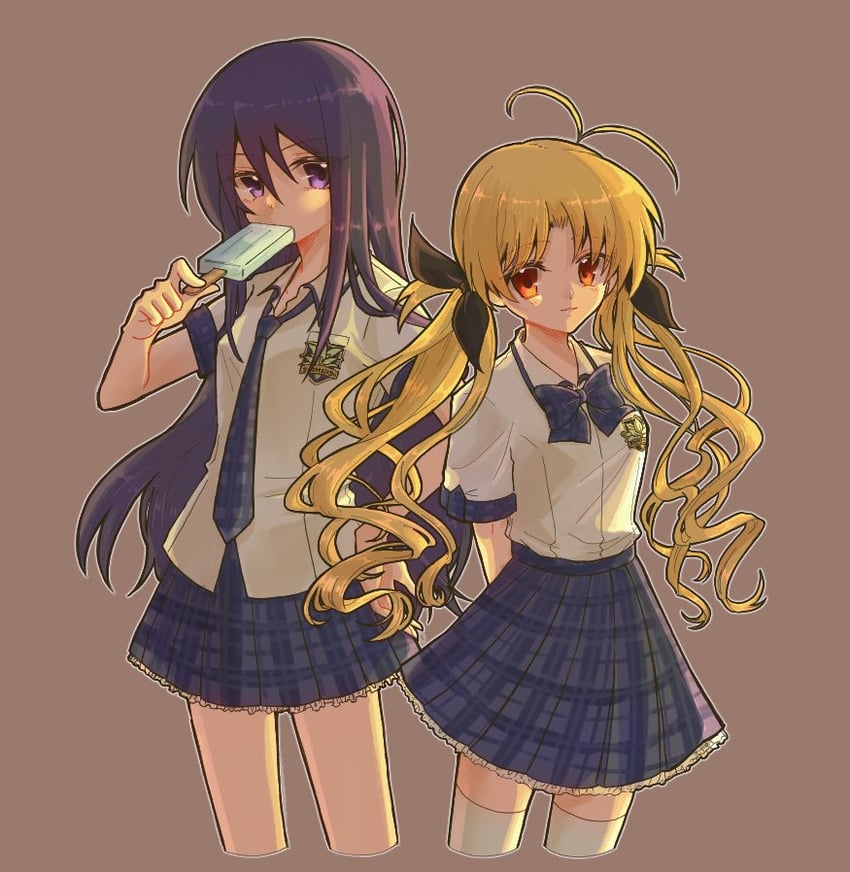 orihara kozue and aoi sena (chaos;head) drawn by 70lio