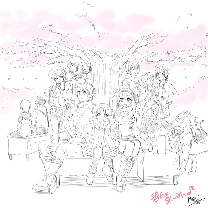 tio plato, elie macdowell, lloyd bannings, randolph orlando, kea, and 6 more (eiyuu densetsu and 2 more) drawn by morisaki_kurumi