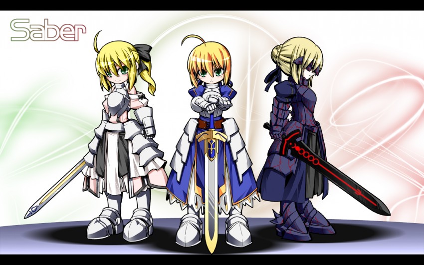 artoria pendragon, saber, saber alter, and saber lily (fate and 1 more) drawn by yuuka_(o.t.kingdom)