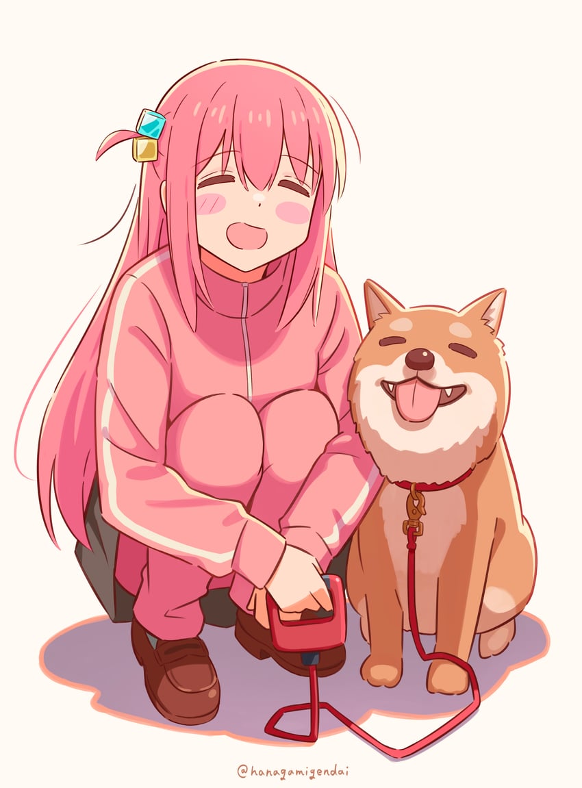 gotoh hitori and jimihen (bocchi the rock!) drawn by hanagamigendai