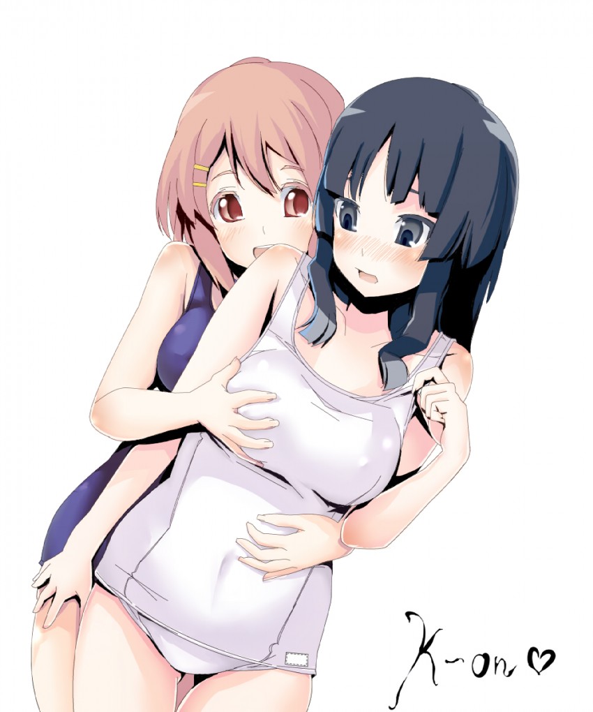 akiyama mio and hirasawa yui (k-on!) drawn by dateya_torahachi