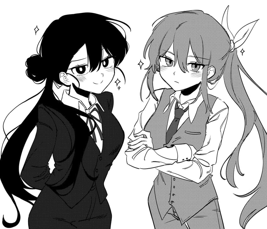 aubrey and mari (omori) drawn by iomor_snuuy