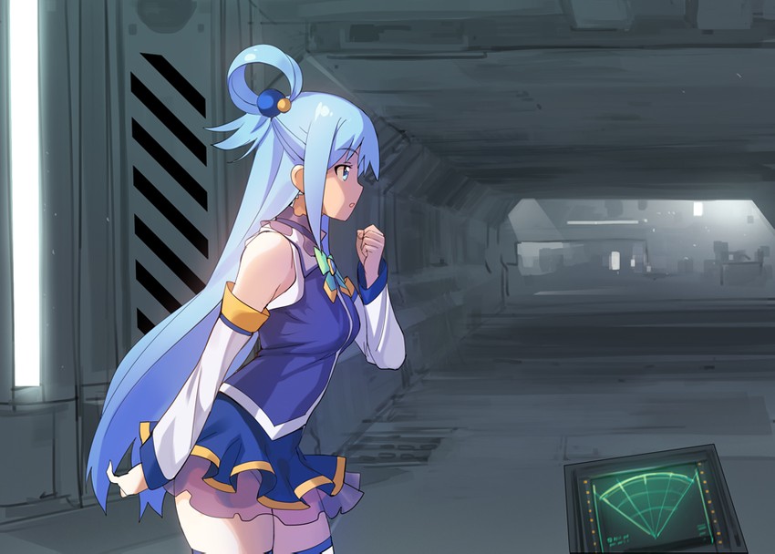 aqua (kono subarashii sekai ni shukufuku wo! and 2 more) drawn by a1_(initial-g)
