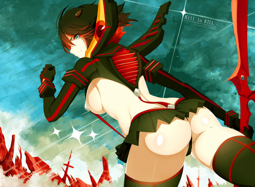 matoi ryuuko and senketsu (kill la kill) drawn by hews