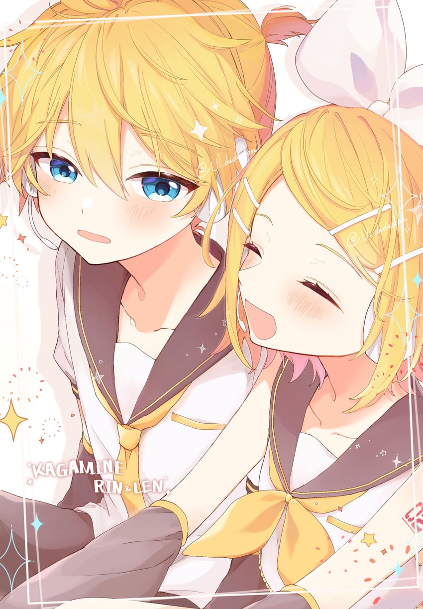 kagamine rin and kagamine len (vocaloid) drawn by tono_kabeuchi