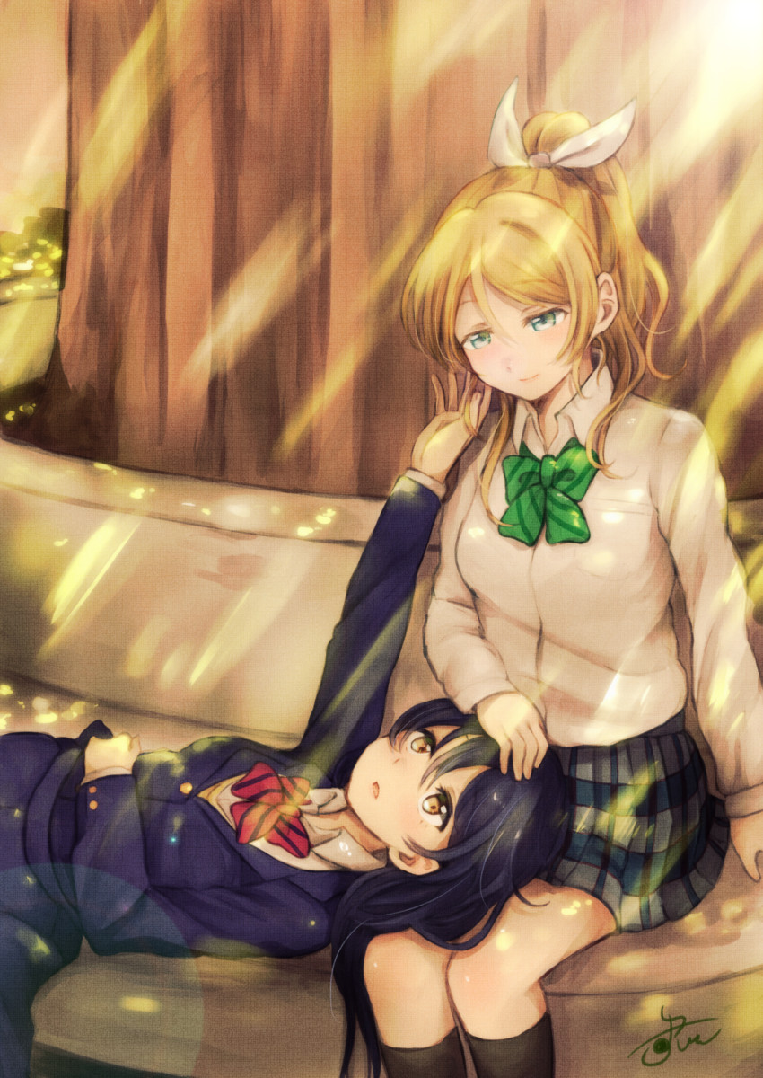 sonoda umi and ayase eli (love live! and 1 more) drawn by suito