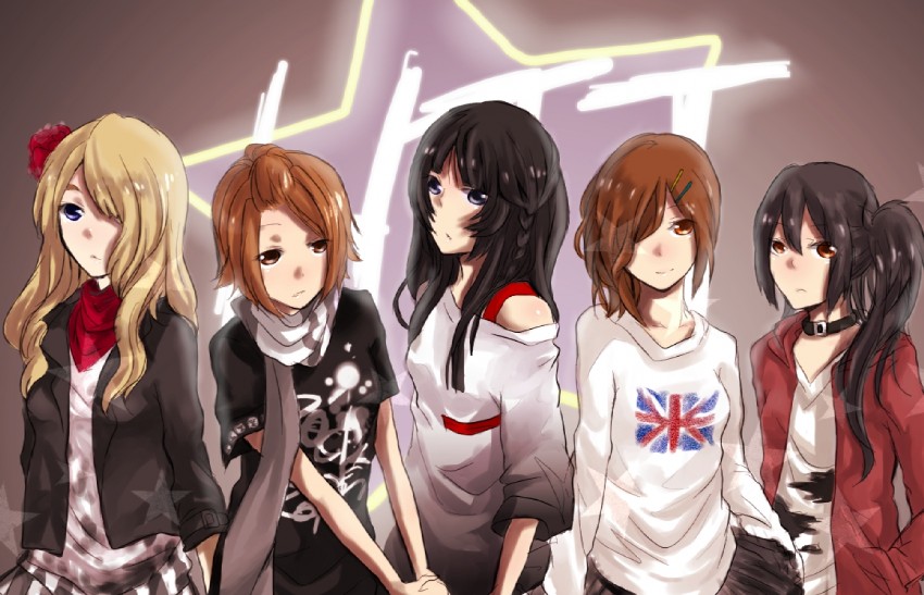 akiyama mio, nakano azusa, hirasawa yui, tainaka ritsu, and kotobuki tsumugi (k-on!) drawn by aoi_chiruko