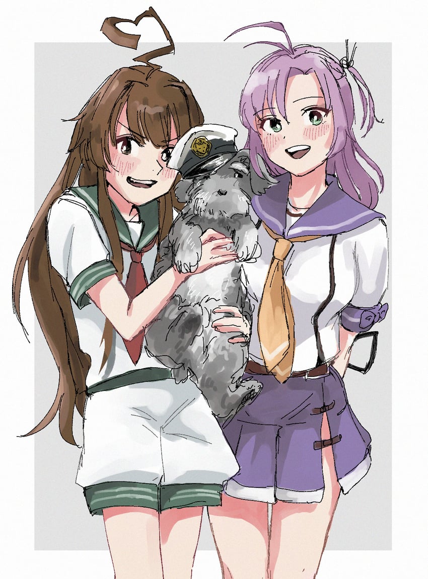 kuma, kinugasa, and kinugasa kai ni (kantai collection) drawn by zippo_teifujou