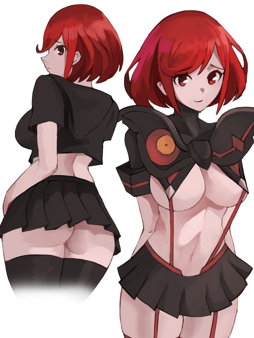 matoi ryuuko, pyra, and senketsu (xenoblade chronicles and 2 more) drawn by tommy_(kingdukeee)